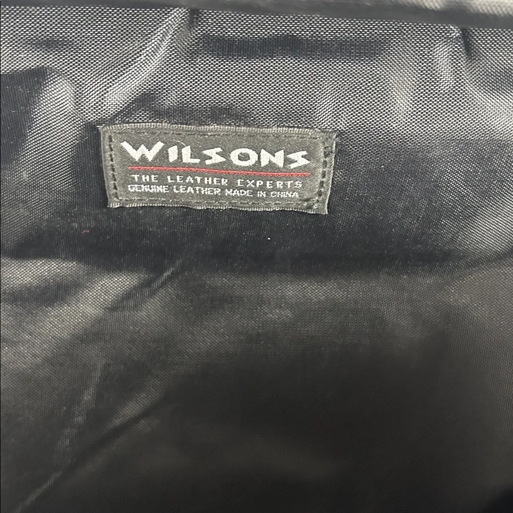 Wilson’s Leather Vintage Black Leather Messenger Bag